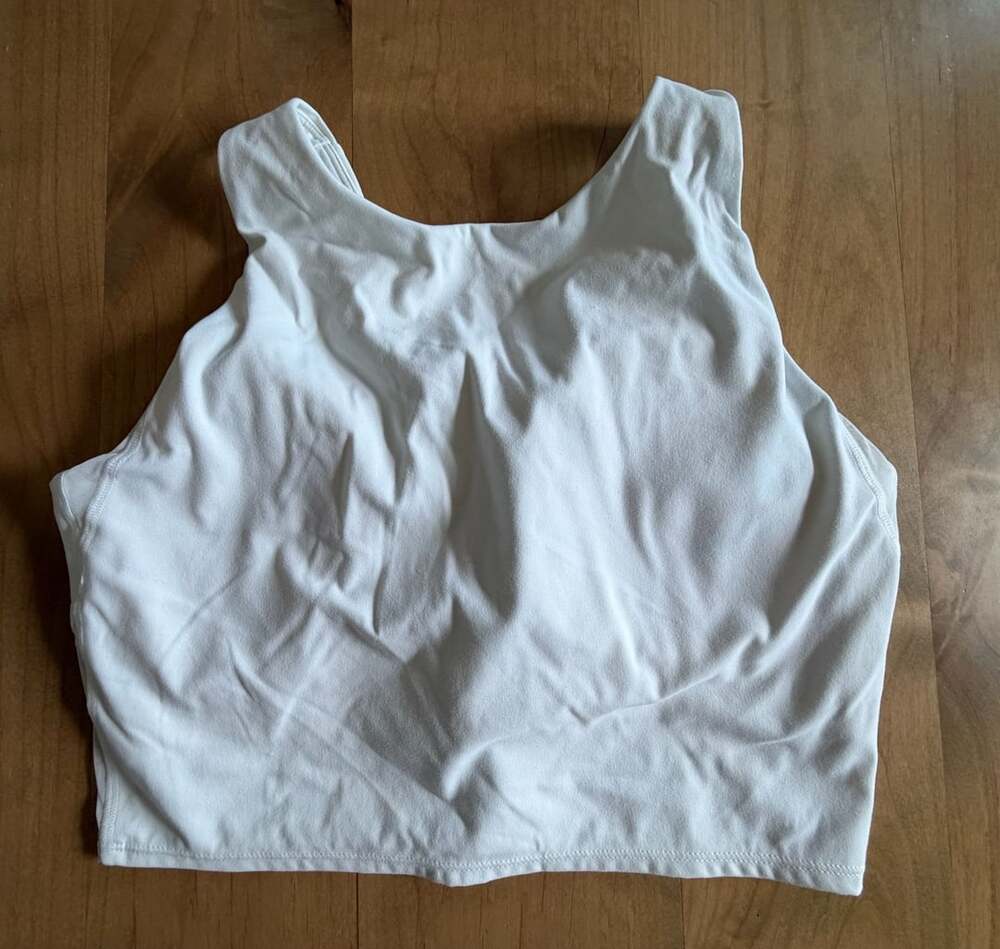Avia White High Neck Sports Bra Style AVZ19 Size L D-DD